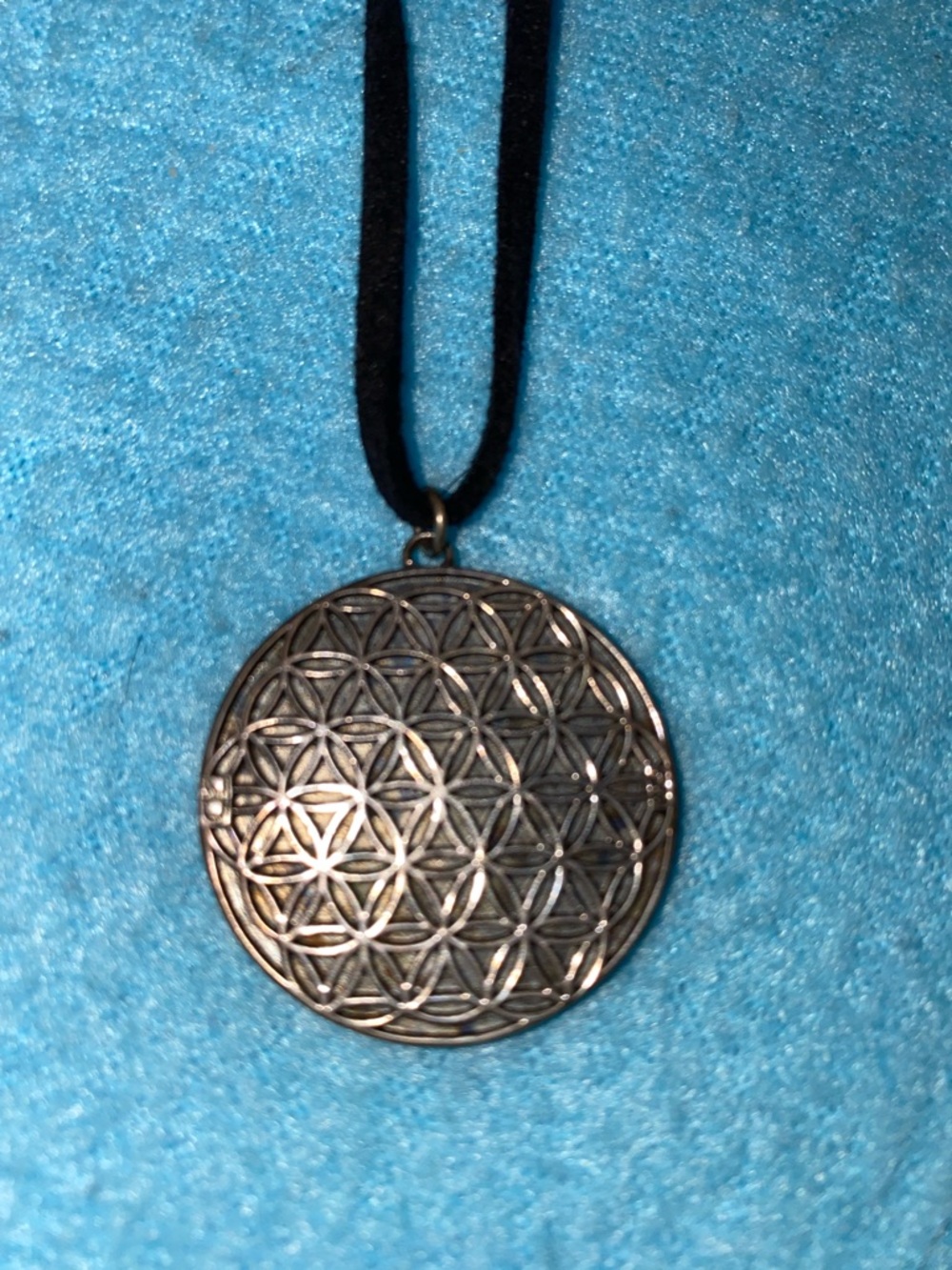 FLOWER OF LIFE LABYRINTH double-sided pendant necklace unique meditation piece